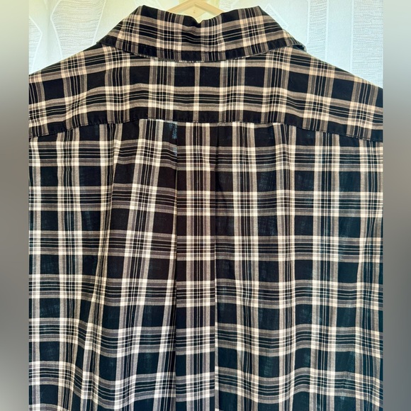 Polo Ralph Lauren Men’s Medium Black Plaid Short Sleeve Button Down Shirt - Picture 6 of 8